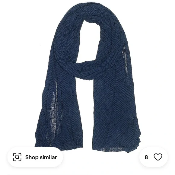 Inhabit Navy Blue Scarf EUC